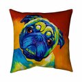 Fondo 26 x 26 in. Curious Pug-Double Sided Print Indoor Pillow FO2792778